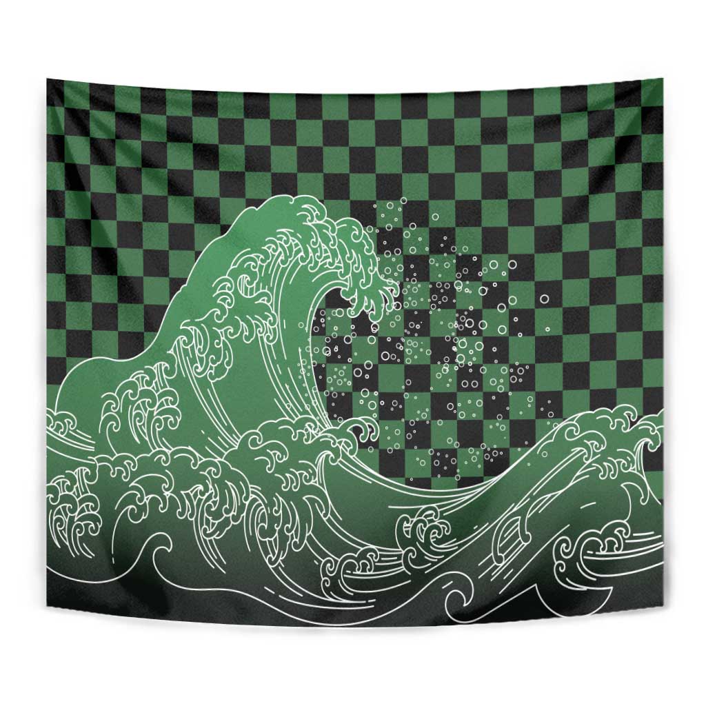 Japanese Asanoha Pattern Tapestry Water Breathing Slayer Dragon - Wonder Print Shop