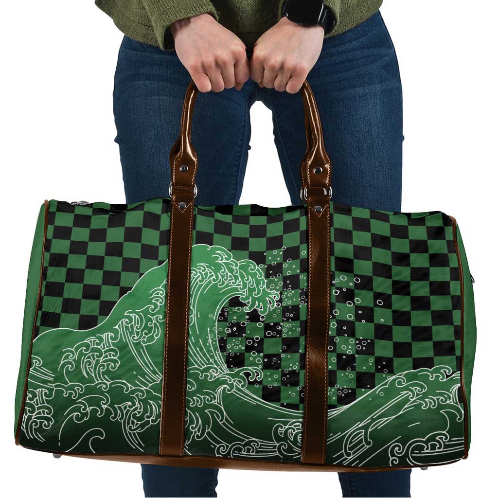 Japanese Asanoha Pattern Travel Bag Water Breathing Slayer Dragon - Wonder Print Shop