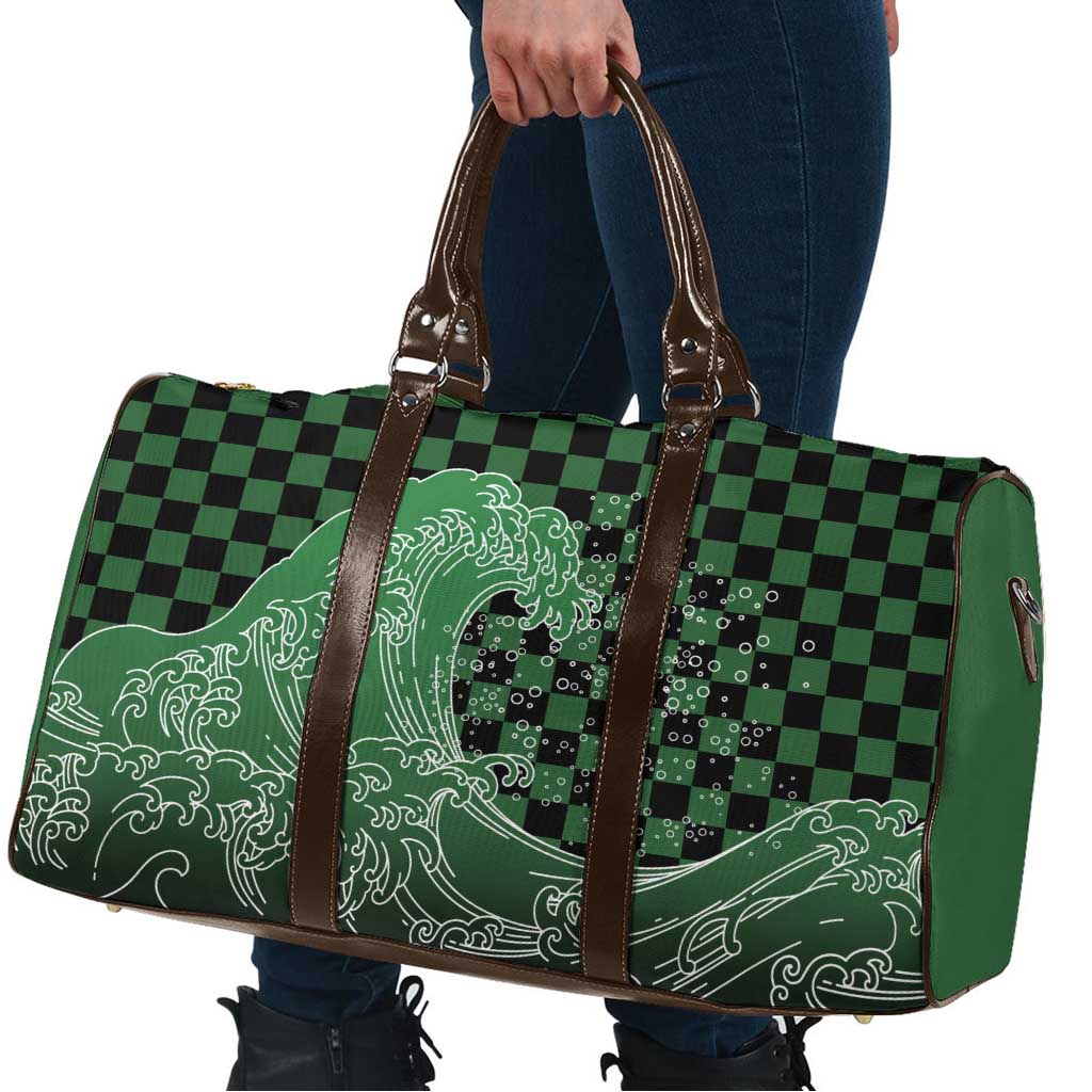 Japanese Asanoha Pattern Travel Bag Water Breathing Slayer Dragon - Wonder Print Shop