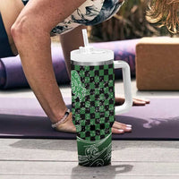 Japanese Asanoha Pattern Tumbler With Handle Water Breathing Slayer Dragon - Wonder Print Shop