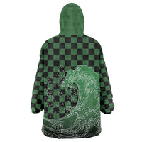 Japanese Asanoha Pattern Wearable Blanket Hoodie Water Breathing Slayer Dragon - Wonder Print Shop