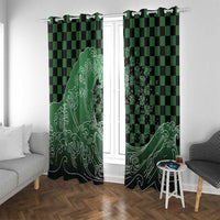Japanese Asanoha Pattern Window Curtain Water Breathing Slayer Dragon - Wonder Print Shop