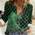 Japanese Asanoha Pattern Women Casual Shirt Water Breathing Slayer Dragon - Wonder Print Shop
