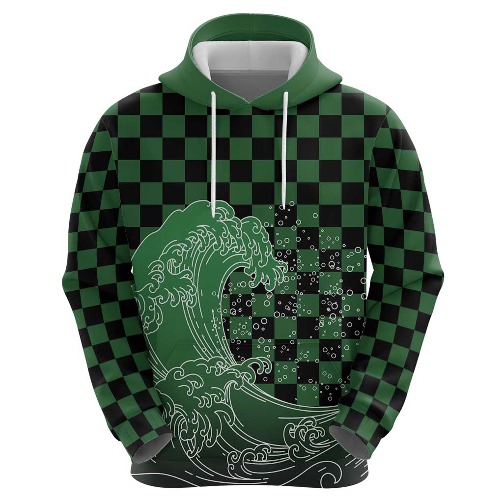 Japanese Asanoha Pattern Zip Hoodie Water Breathing Slayer Dragon - Wonder Print Shop
