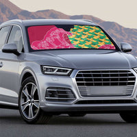 Japanese Bishamon-Kikkou Pattern Auto Sun Shade Water Pillar Silent River Flow - Wonder Print Shop