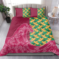 Japanese Bishamon-Kikkou Pattern Bedding Set Water Pillar Silent River Flow - Wonder Print Shop