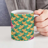Japanese Bishamon-Kikkou Pattern Ceramic Mug Water Pillar Silent River Flow - Wonder Print Shop
