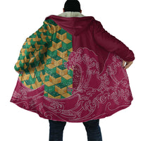 Japanese Bishamon-Kikkou Pattern Cloak Water Pillar Silent River Flow - Wonder Print Shop