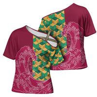 Japanese Bishamon-Kikkou Pattern Cross Shoulder Shirt Water Pillar Silent River Flow - Wonder Print Shop