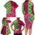 Japanese Bishamon-Kikkou Pattern Family Matching Long Sleeve Bodycon Dress and Hawaiian Shirt Water Pillar Silent River Flow - Wonder Print Shop