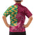 Japanese Bishamon-Kikkou Pattern Family Matching Mermaid Dress and Hawaiian Shirt Water Pillar Silent River Flow - Wonder Print Shop