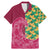Japanese Bishamon-Kikkou Pattern Family Matching Mermaid Dress and Hawaiian Shirt Water Pillar Silent River Flow - Wonder Print Shop