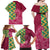 Japanese Bishamon-Kikkou Pattern Family Matching Off Shoulder Maxi Dress and Hawaiian Shirt Water Pillar Silent River Flow - Wonder Print Shop