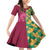 Japanese Bishamon-Kikkou Pattern Family Matching Off Shoulder Short Dress and Hawaiian Shirt Water Pillar Silent River Flow - Wonder Print Shop