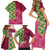 Japanese Bishamon-Kikkou Pattern Family Matching Short Sleeve Bodycon Dress and Hawaiian Shirt Water Pillar Silent River Flow - Wonder Print Shop