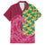Japanese Bishamon-Kikkou Pattern Family Matching Short Sleeve Bodycon Dress and Hawaiian Shirt Water Pillar Silent River Flow - Wonder Print Shop