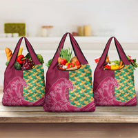 Japanese Bishamon-Kikkou Pattern Grocery Bag Water Pillar Silent River Flow - Wonder Print Shop