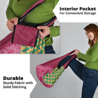 Japanese Bishamon-Kikkou Pattern Grocery Bag Water Pillar Silent River Flow - Wonder Print Shop