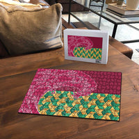 Japanese Bishamon-Kikkou Pattern Puzzle Water Pillar Silent River Flow - Wonder Print Shop