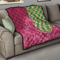 Japanese Bishamon-Kikkou Pattern Quilt Water Pillar Silent River Flow - Wonder Print Shop