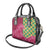 Japanese Bishamon-Kikkou Pattern Shoulder Handbag Water Pillar Silent River Flow - Wonder Print Shop