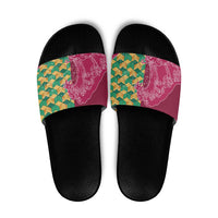 Japanese Bishamon-Kikkou Pattern Slide Sandals Water Pillar Silent River Flow - Wonder Print Shop