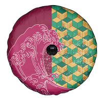 Japanese Bishamon-Kikkou Pattern Spare Tire Cover Water Pillar Silent River Flow - Wonder Print Shop