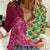 Japanese Bishamon-Kikkou Pattern Women Casual Shirt Water Pillar Silent River Flow - Wonder Print Shop
