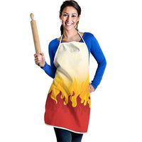 Japanese Kaen Pattern Apron Flame Pillar Blazing Lion Heart - Wonder Print Shop