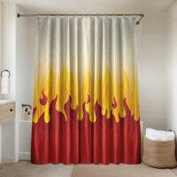 Japanese Kaen Pattern Bathroom Set Flame Pillar Blazing Lion Heart - Wonder Print Shop