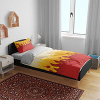 Japanese Kaen Pattern Bedding Set Flame Pillar Blazing Lion Heart - Wonder Print Shop