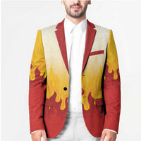 Japanese Kaen Pattern Blazer Flame Pillar Blazing Lion Heart - Wonder Print Shop