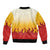 Japanese Kaen Pattern Bomber Jacket Flame Pillar Blazing Lion Heart - Wonder Print Shop