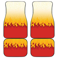 Japanese Kaen Pattern Car Mats Flame Pillar Blazing Lion Heart - Wonder Print Shop