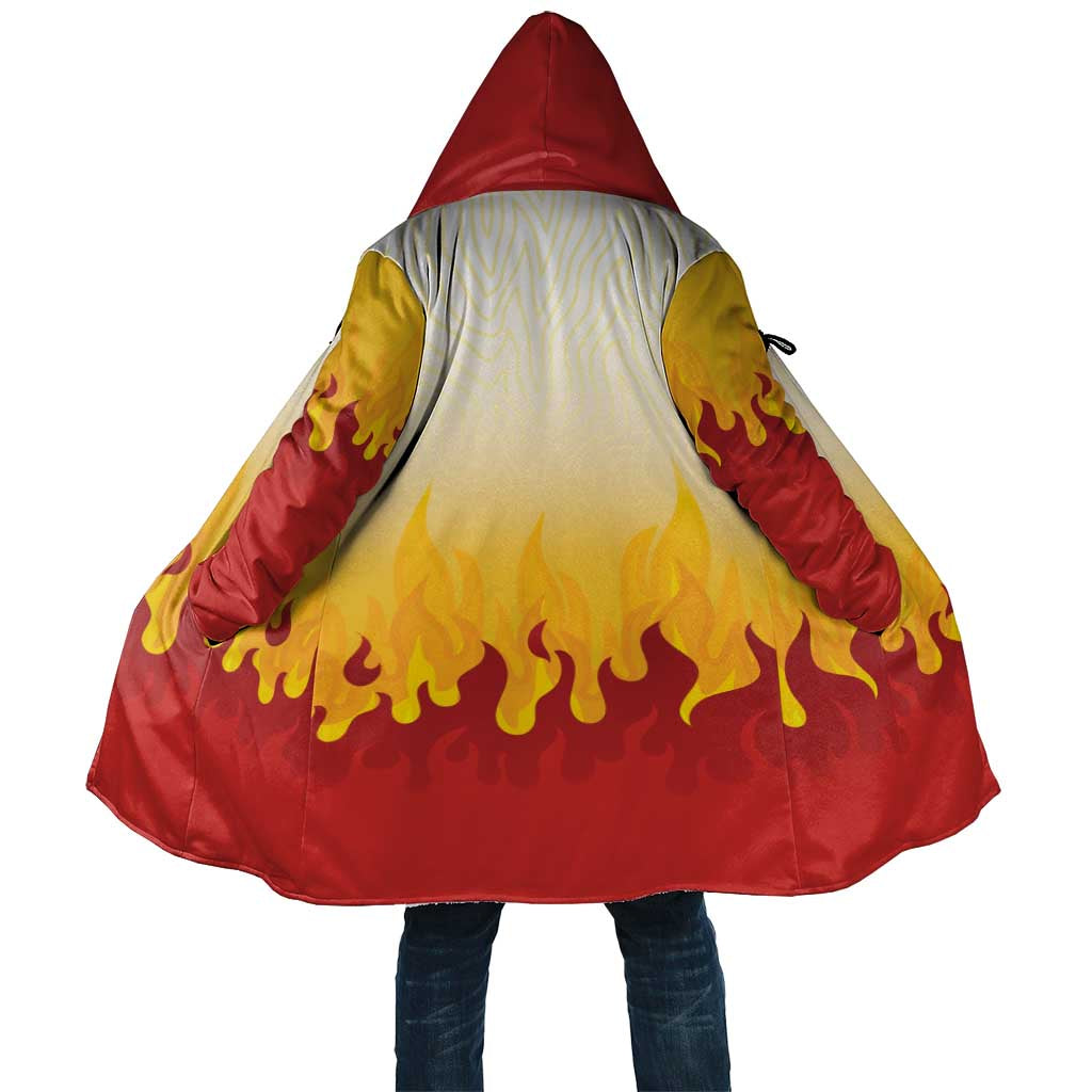 Japanese Kaen Pattern Cloak Flame Pillar Blazing Lion Heart - Wonder Print Shop