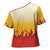 Japanese Kaen Pattern Cross Shoulder Shirt Flame Pillar Blazing Lion Heart - Wonder Print Shop