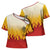 Japanese Kaen Pattern Cross Shoulder Shirt Flame Pillar Blazing Lion Heart - Wonder Print Shop