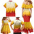 Japanese Kaen Pattern Family Matching Mermaid Dress and Hawaiian Shirt Flame Pillar Blazing Lion Heart - Wonder Print Shop