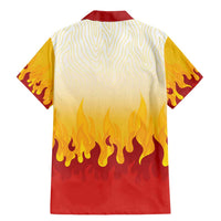 Japanese Kaen Pattern Family Matching Mermaid Dress and Hawaiian Shirt Flame Pillar Blazing Lion Heart - Wonder Print Shop