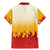 Japanese Kaen Pattern Family Matching Mermaid Dress and Hawaiian Shirt Flame Pillar Blazing Lion Heart - Wonder Print Shop