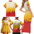 Japanese Kaen Pattern Family Matching Short Sleeve Bodycon Dress and Hawaiian Shirt Flame Pillar Blazing Lion Heart - Wonder Print Shop