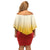 Japanese Kaen Pattern Off Shoulder Short Dress Flame Pillar Blazing Lion Heart - Wonder Print Shop