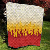Japanese Kaen Pattern Quilt Flame Pillar Blazing Lion Heart - Wonder Print Shop