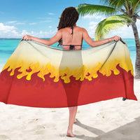 Japanese Kaen Pattern Sarong Flame Pillar Blazing Lion Heart - Wonder Print Shop