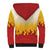 Japanese Kaen Pattern Sherpa Hoodie Flame Pillar Blazing Lion Heart - Wonder Print Shop