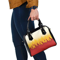 Japanese Kaen Pattern Shoulder Handbag Flame Pillar Blazing Lion Heart - Wonder Print Shop