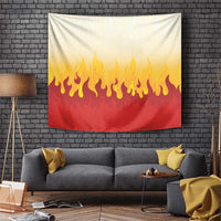 Japanese Kaen Pattern Tapestry Flame Pillar Blazing Lion Heart - Wonder Print Shop