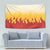 Japanese Kaen Pattern Tapestry Flame Pillar Blazing Lion Heart - Wonder Print Shop