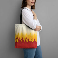 Japanese Kaen Pattern Tote Bag Flame Pillar Blazing Lion Heart - Wonder Print Shop