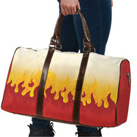 Japanese Kaen Pattern Travel Bag Flame Pillar Blazing Lion Heart - Wonder Print Shop